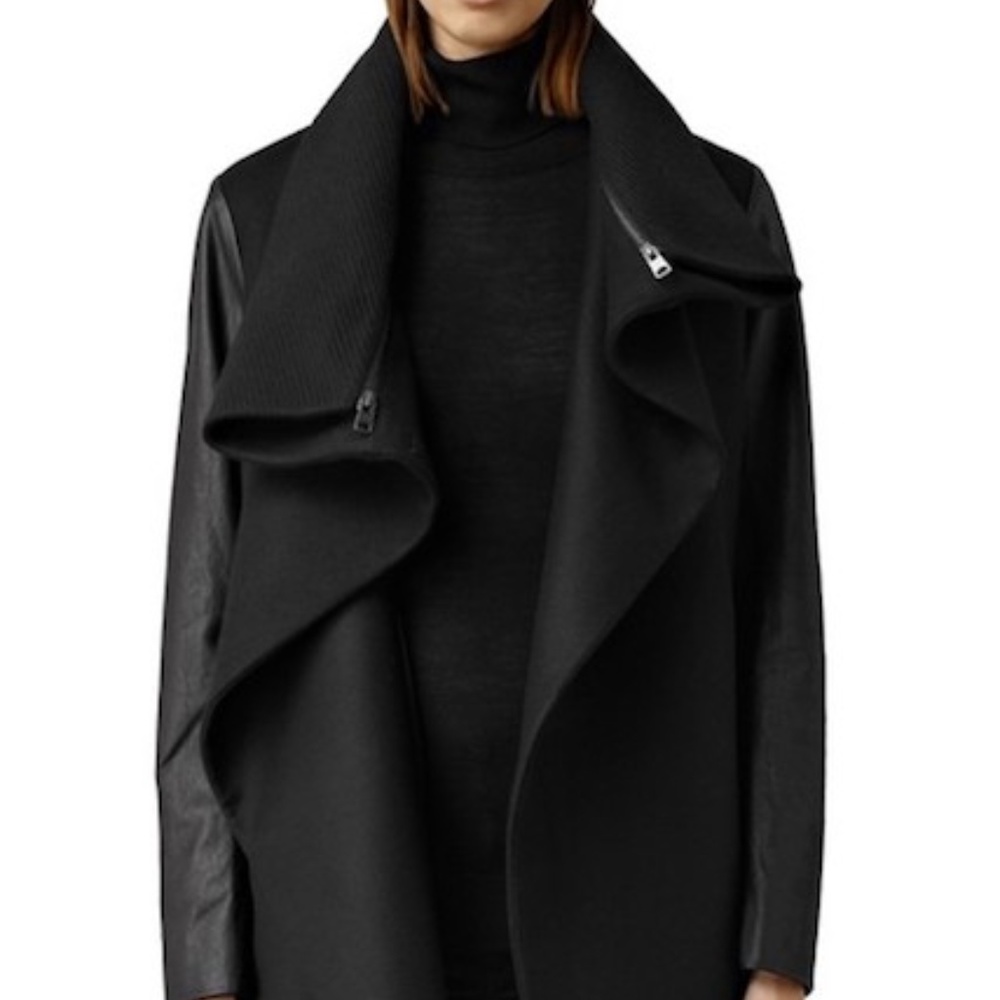 AllSaints Aice Jax Jacket Black Sz 2 NEW